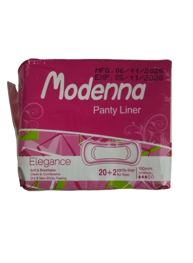 Sanitary Pads Liners 155mm 20 Pieces+2panty-liner for free Daily Care Lightweight Cotton-soft Skin-friendly - Image 3